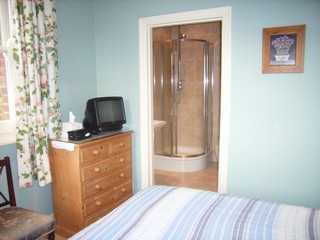 The blue room with double bed